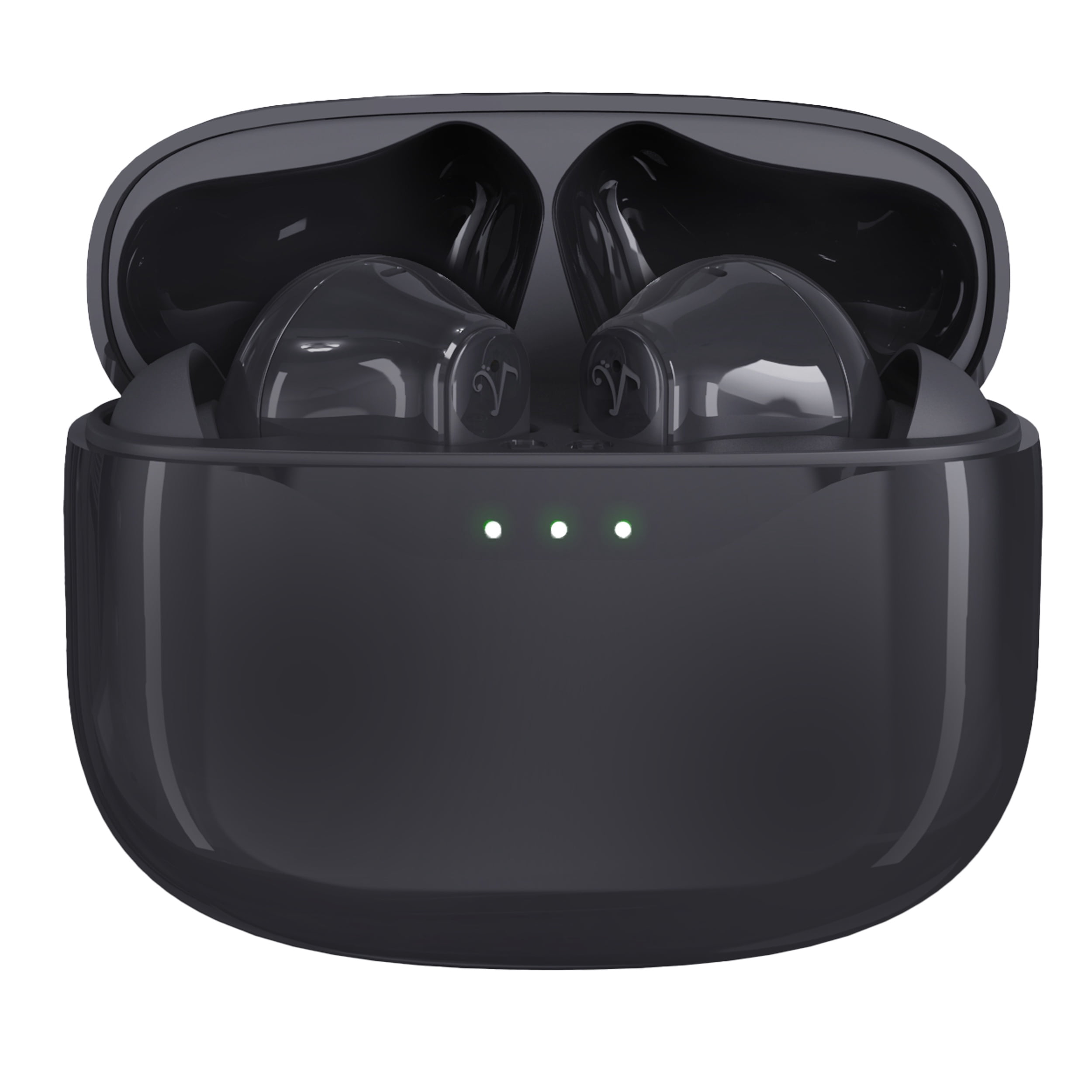 Visual Land SOUNDWAVE A1 Plus Active Noise Cancelling Earbuds, 6 Mics, 48H Total Playtime, 15 Mins = 6 Hours Playtime - Black