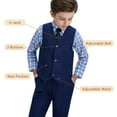 thumbnail image 4 of ETHAN Toddler Suit for Boys Slim Fit Boys Vest and Bow Tie Set for Wedding Church Size 5, 4 of 8