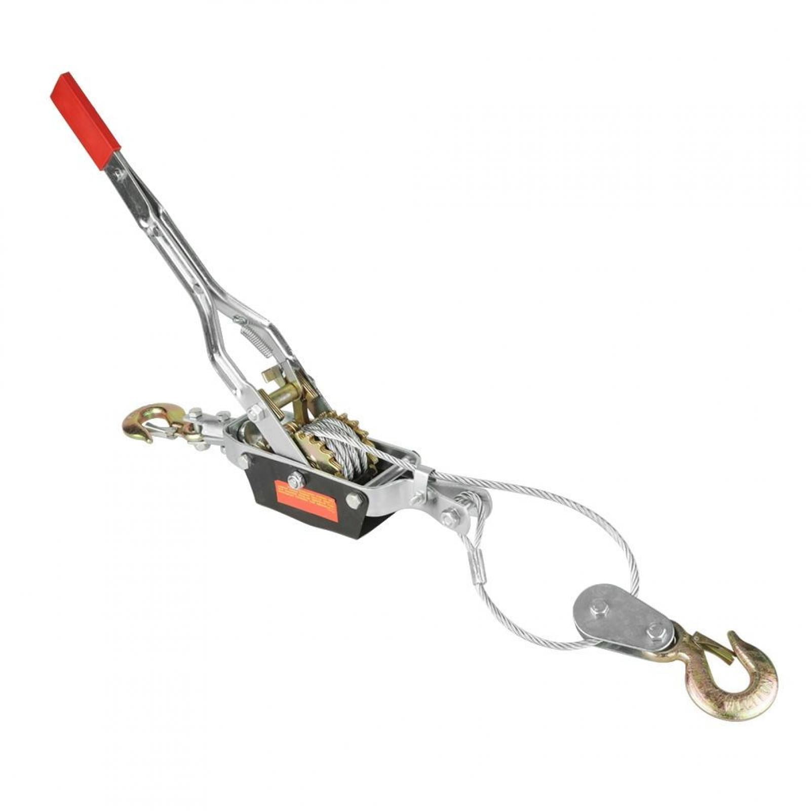 4 Ton Wire Rope Ratchet Hand Power Puller Tool Tightener Double Hook Lift Heavy 