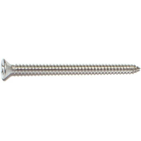 

#12 x 3 18-8 Stainless Steel Phillips Flat Head Sheet Metal Screws SMSFSS-268