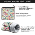 thumbnail image 7 of Pioneer Flower Kitchen Oven Mitt and Pot Holder Sets 2 Pcs for Baking, Cooking and Grilling, Heat Resistant Up To 392 °F, 7 of 7