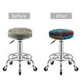 thumbnail image 5 of Round Bar Stool Seat Covers, Colorful Rainbow Glitter Elastic Round Chair Cover Stool Seat Slipcover Bar Stool Cushions Round Pad for 12-14 inch, 5 of 7