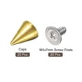 thumbnail image 3 of Unique Bargains 20 Sets Cone Spikes Studs 7x10mm Studs and Spike Screw Back Rivet Gold Tone, 3 of 5