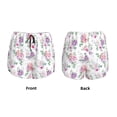 thumbnail image 5 of Picia Rose Flower B Pattern Women's 2 in 1 Athletic Running Shorts High Waisted Workout Casual Gym Sweat Shorts with Comfy Liner Zipper Pockets-X-Large, 5 of 9