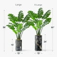 thumbnail image 3 of Artificial Tree in Modern Granite Effect Planter, Fake Monstera Silk Tree for Indoor and Outdoor Home Decoration - 56" Overall Tall (Plant Pot Plus Tree), 3 of 5