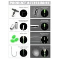 thumbnail image 7 of BLUEWING 18" Upgraded Fishing Spreader Bar Starboard Walker Offshore Trolling Spreader Bar with 9" Bulb Squids and 316 Stainless Steel Rod for Wahoo Tuna Marlin Mahi Mahi, Rainbow, 7 of 7