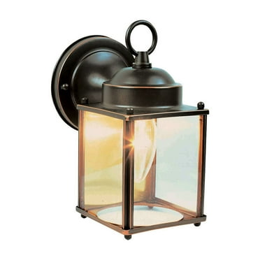 Design House WM650657 Coach Traditional 1-Light Outdoor/Indoor Wall Light with Clear Glass for Porch Entryway Patio, Oil Rubbed Bronze