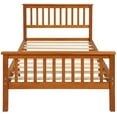 thumbnail image 5 of Harper & Bright Designs Classic Pine Wood Low Profile Platform Bed, Twin, Oak, 5 of 6