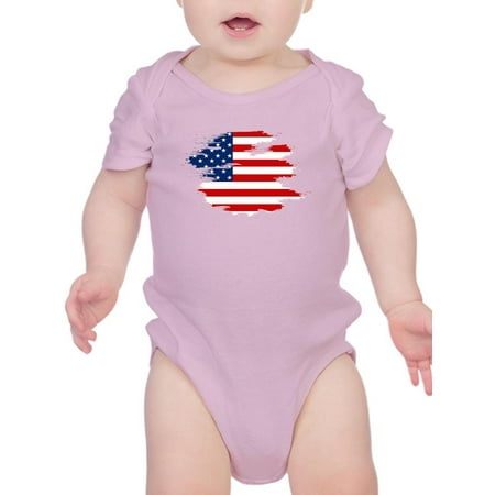 

American Flag Grunge Style Bodysuit Infant -Image by Shutterstock 6 Months