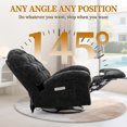 thumbnail image 4 of Lnsenfin Oversized Power Swivel Rocker Recliner Chair for Adults Chenille for Living Room,Black, 4 of 7