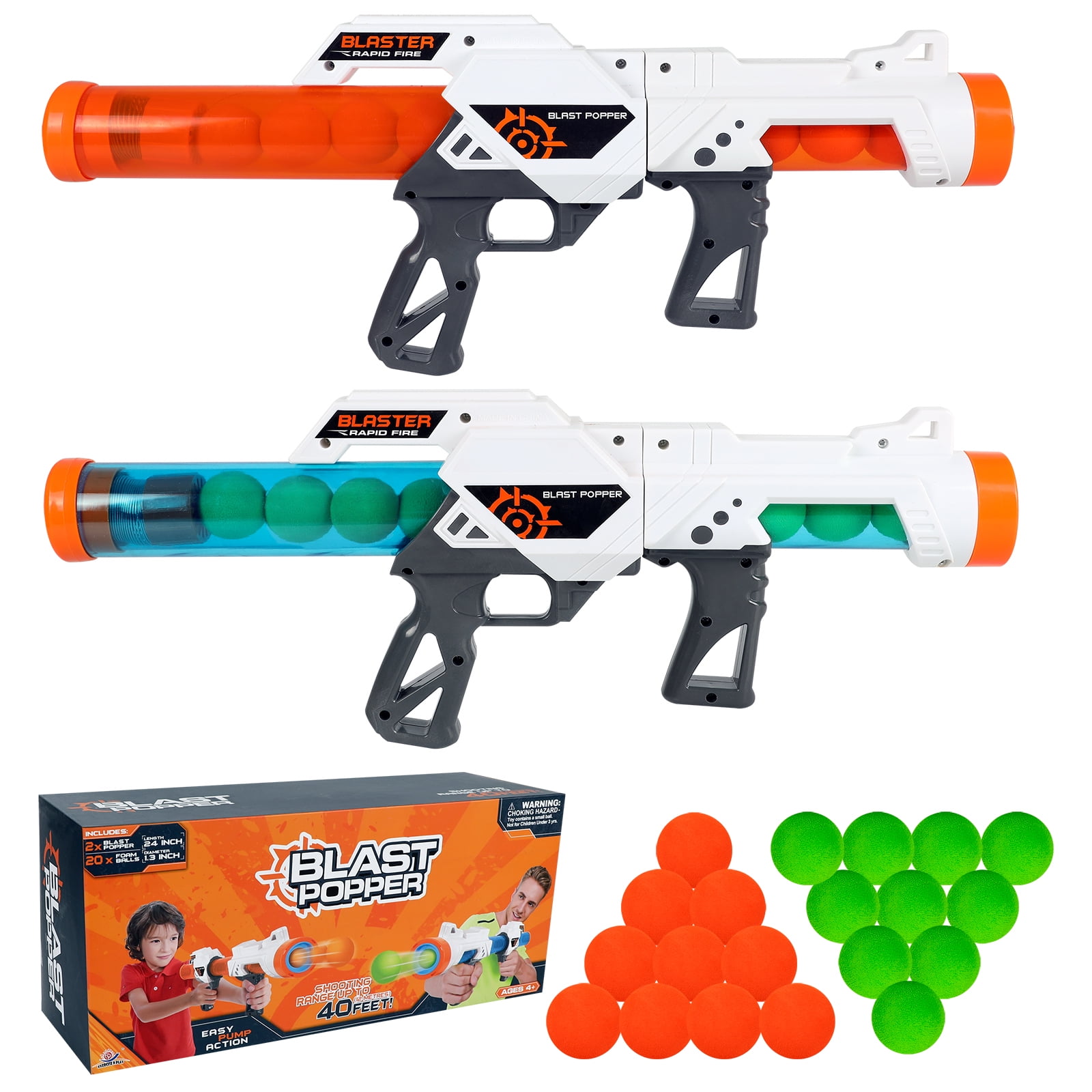 Tutti Fruitti Popper Gun Pack with Soft Foam Balls Selection Gift Cheatwell Game 