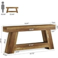 thumbnail image 2 of Tribesigns 70.86" Extra Long Sofa Console Table, Farmhouse 2-Tier Wooden Behind Couch Table for Entryway (Rustic Brown), 2 of 7