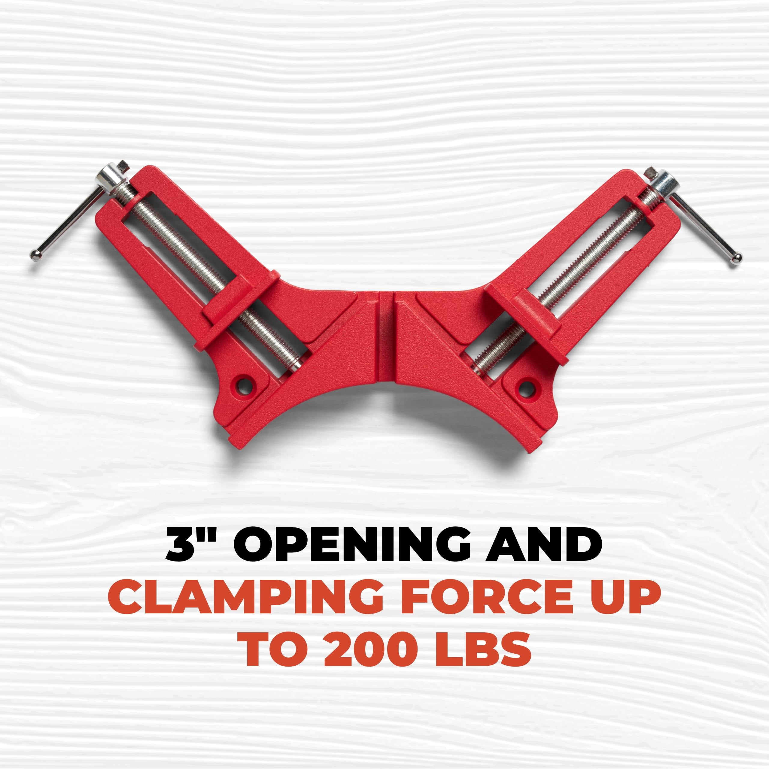 BuildSomething Right Angle Wood Clamp - Heavy-Duty Hand Tool for Woodworking & Home Improvement - 2 Pack Clamp Set with 45-Degree Cutting Guide & 200 lbs Clamping Force