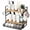 Natural wood color with drawer, variant on NIKIGO Black Wood 2-Tier Countertop Mug Storage Rack