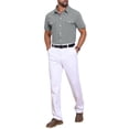 thumbnail image 2 of INSPIRE CHIC Men's Short Sleeves Chest Pockets Summer Beach Button Down Linen Shirts M Gray, 2 of 5