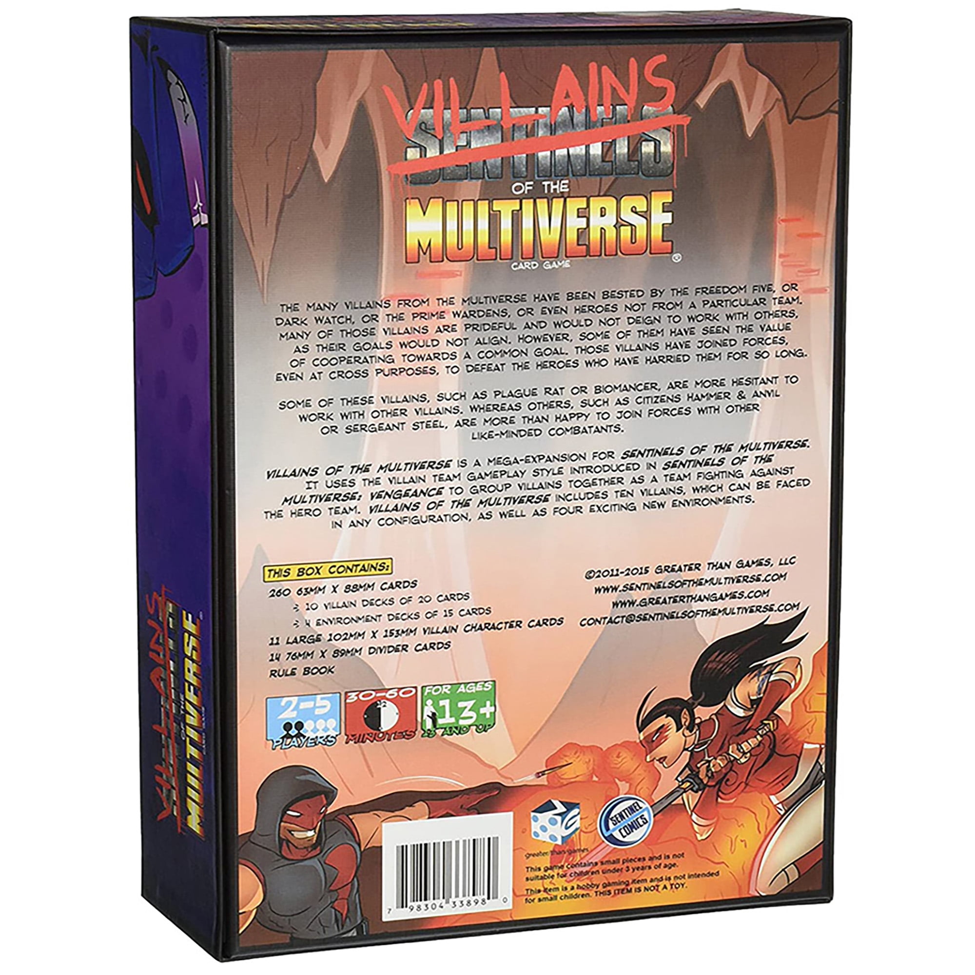 Sentinels of the Multiverse: Villains of the Multiverse- Comic Book Game Card Game - Greater Than Games