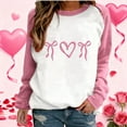 thumbnail image 2 of Fewfanhot Women Clothing Valentine's Day Women's Funny Love Heart Graphic Shirt - Casual Long Sleeve Pullover Top, 2 of 5
