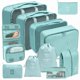 thumbnail image 1 of Juego de 11 cubos de embalaje para maletas, organizadores ligeros de equipaje de viaje, artículos esenciales de viaje impermeables, bolsas organizadoras de equipaje que ahorran espacio., 1 of 5
