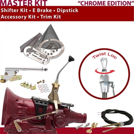 American Shifter TH400 Shifter Kit 8 in. E-Brake Cable Trim Kit Dipstick for CA47F