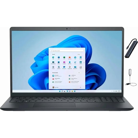 Dell Inspiron 3535 15.6 inch FHD Touch Laptop, Intel Core i5-1334U, 8GB RAM, 512GB SSD, Bluetooth, Wi-Fi6, Windows 11 Home in S Mode, Black with Mazepoly Accessories