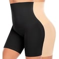 thumbnail image 1 of 2PCS Pantalones Molderes para Mujer, Short Levanta Gluteos Mujer, Short Faja para Mujer Invisible, Model de Cintur, Levantamiento de Glúteos. (Negro y Beige, L), 1 of 3