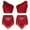 Burgundy, variant on Womens 2-Piece Dance Outfit Set Shiny Crop Tank Top and Tassel Shorts for Latin Cha-cha Shows Burgundy XL