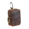 thumbnail image 3 of Riñonera, bolso de cintura, cartera impermeable, monedero con cremallera, monedero pequeño para llaves, teléfono, fiestas, artículos personales. Café, 3 of 8