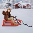 thumbnail image 5 of Snow Sleds for Kids, Saddle Seat Snow Sled with Safety Hand Grips, Fast Plastic Toboggan for Snow Tubing and Sledding, Outdoor Winter Toy for Boys, Girls, Teens and Family, 5 of 14