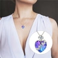 thumbnail image 3 of pitrice Mom Necklace Flower Heart-shaped Colorful Diamond Necklace Mother's Day Gift, 3 of 9