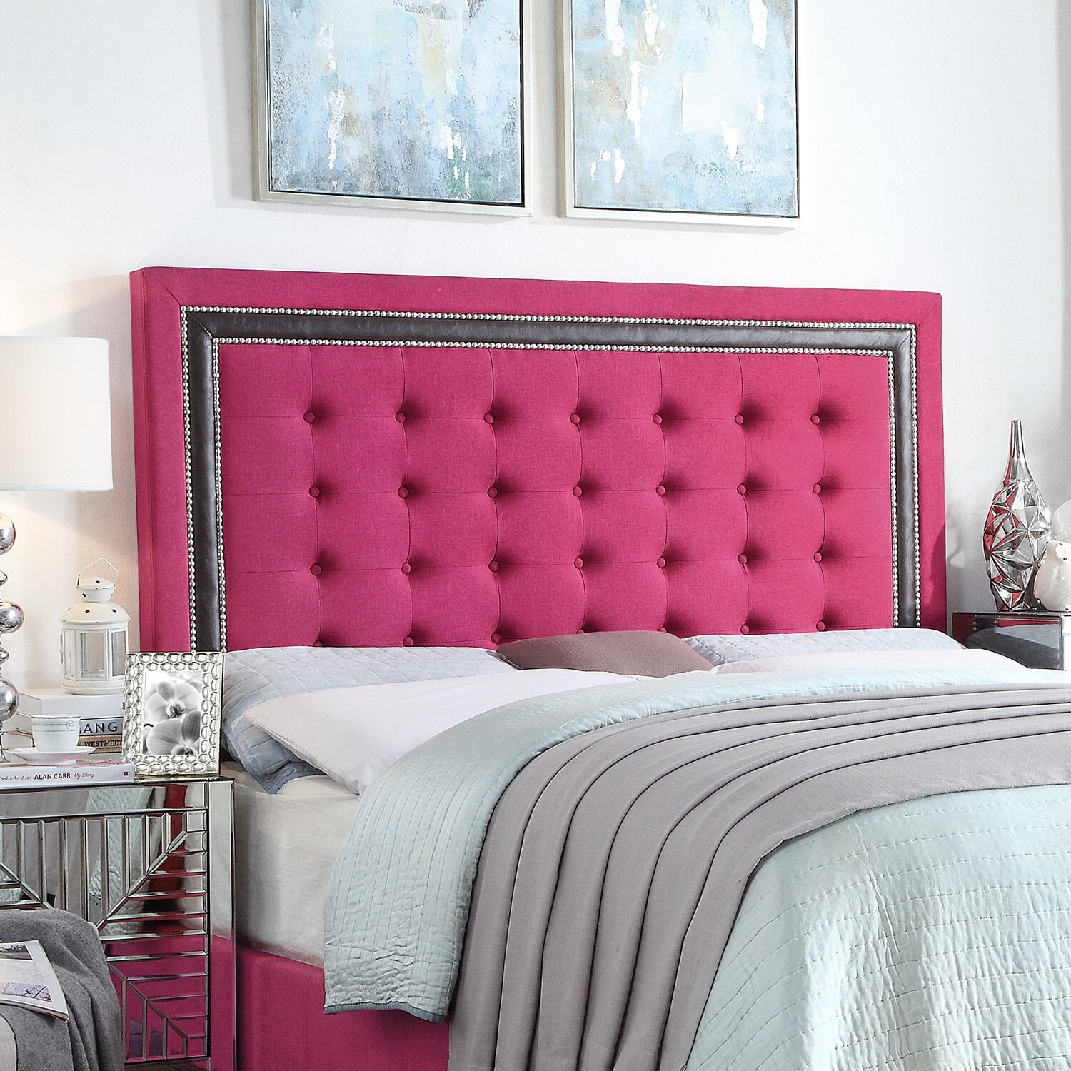 Rawley Upholstered Panel Headboard, Upholstery Fill Material Foam