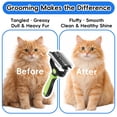 thumbnail image 4 of 3-in-1 Pet Grooming Brush for Dogs & Cats – Dematting Comb, Undercoat Rake & Deshedding Tool for Long & Short Hair, Heavy Shedding & Matted Fur, 4 of 14