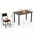 thumbnail image 7 of Leumius Dining Table Set for 4,Modern Wooden Kitchen Table, Square Dinette Set for Kitchen Dining Room,Dark Walnut 03, 7 of 7