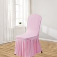 thumbnail image 4 of Stretch Dining Chair Covers with Ruffled Skirt Slipcovers for Kitchen Chairs Soft Breathable Seat Cushions with Ties Elegant Washable Furniture Protectors for Home Hotel Banquet Party Wedding, 4 of 7