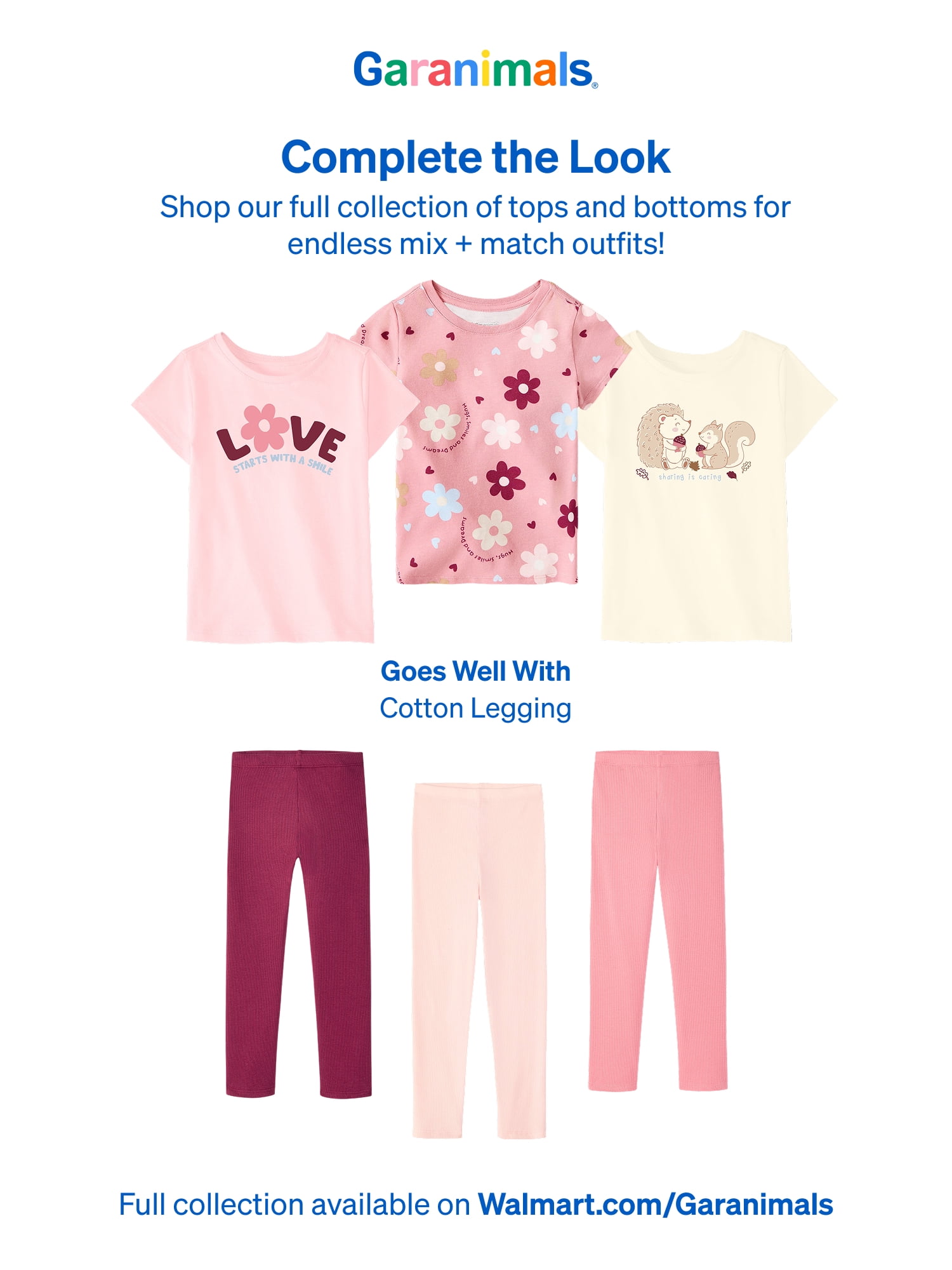 Garanimals Baby & Toddler Girl Shirts Single & 3-Pack Sizes Tee 0-6T