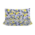thumbnail image 3 of 3 Pcs Soft Bedding Set, Includes 1 Duvet Cover with Zipper And 2 Pillow Shams,Lemons Blue Queen(90"×90"), 3 of 8