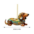 thumbnail image 2 of Acrylic Christmas Dachshund Ornaments - Cute Sausage Dog Pendant for Xmas Tree, Home, Winter Holiday Party Decor, DIY Funny Puppy Decoration Gifts, 2 of 7