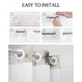 thumbnail image 5 of No Hook Shower Curtain with Snap-in Liner, Retro Map Waterproof Fabric Bathroom Curtains, Middle Century Rustic Mountain Ocean Landscape Bath Curtains & Mesh Top Window 72"x96" Extra Long, 5 of 6