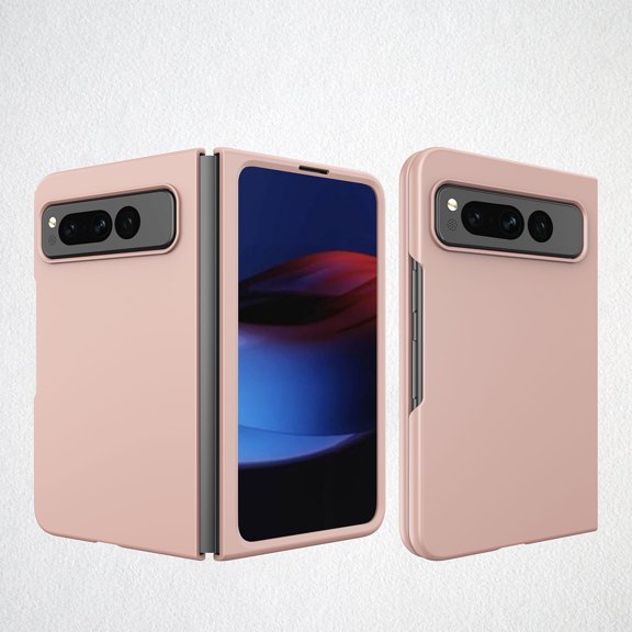 SaniMore for Google Pixel Fold 7.6" 2023 Case, [Shockproof Anti-drop Anti-scratch] Lens All-inclusive Heavy Duty Protective Slim Lightweight PC Folding Cover For Google Pixel Fold, Gold