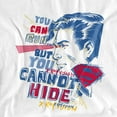thumbnail image 2 of Superman Cannot Hide Women's Crop Top T-Shirt, White, X-Large, 2 of 4