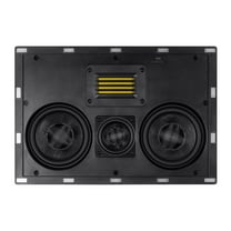 Monoprice 3-Way Carbon Fiber In-Wall Speaker Center Channel - Dual 5.25-inch (Single) With Ribbon Tweeter - Amber Series