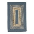 thumbnail image 2 of 2' x 4' Blue and Brown All Purpose Handcrafted Reversible Rectangular Area Throw Rug, 2 of 2