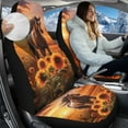 thumbnail image 2 of Uorisanigo Car Seat Covers for Front Seat, High Back Heavy Duty Seats Protectors, 2pcs Sunflower Horse Bucket Seats Covers for Cars, Trucks, Van, SUV, Not Airbag Compatible, 2 of 7