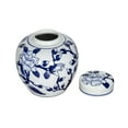 thumbnail image 2 of A&B Home Blue and White Floral Porcelain Ginger Jar 6.3" x 6.3" x 7.5", 2 of 11