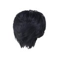 thumbnail image 1 of Peluca Corta De Cabello Humano Real Para "con Flequillo Negro Recto Natural Yuyangstore Peluca de pelo de mujer de moda, 1 of 8