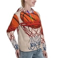 thumbnail image 6 of Salouo Basketball Shot Pattern Hoodie Sweatshirts for Women, Autumn Pullover Hoodie Workout Sweat Women's Long Sleeve Preppy Sweatshirts-Small, 6 of 7