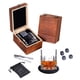 thumbnail image 1 of Juego de piedras de cristal para whisky con pinzas, regalos únicos para novio, hermano, marido, aniversario de cumpleaños, 1 of 8