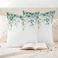 thumbnail image 3 of Eucalyptus Leaf Pillow Covers 2 Pack Spring Teal Green Plant Rustic Farmhouse Watercolor Pillowcase Waterproof Outdoor Throw Pillow Cover for Patio Garden Square Cushion 18”x18”, 3 of 9