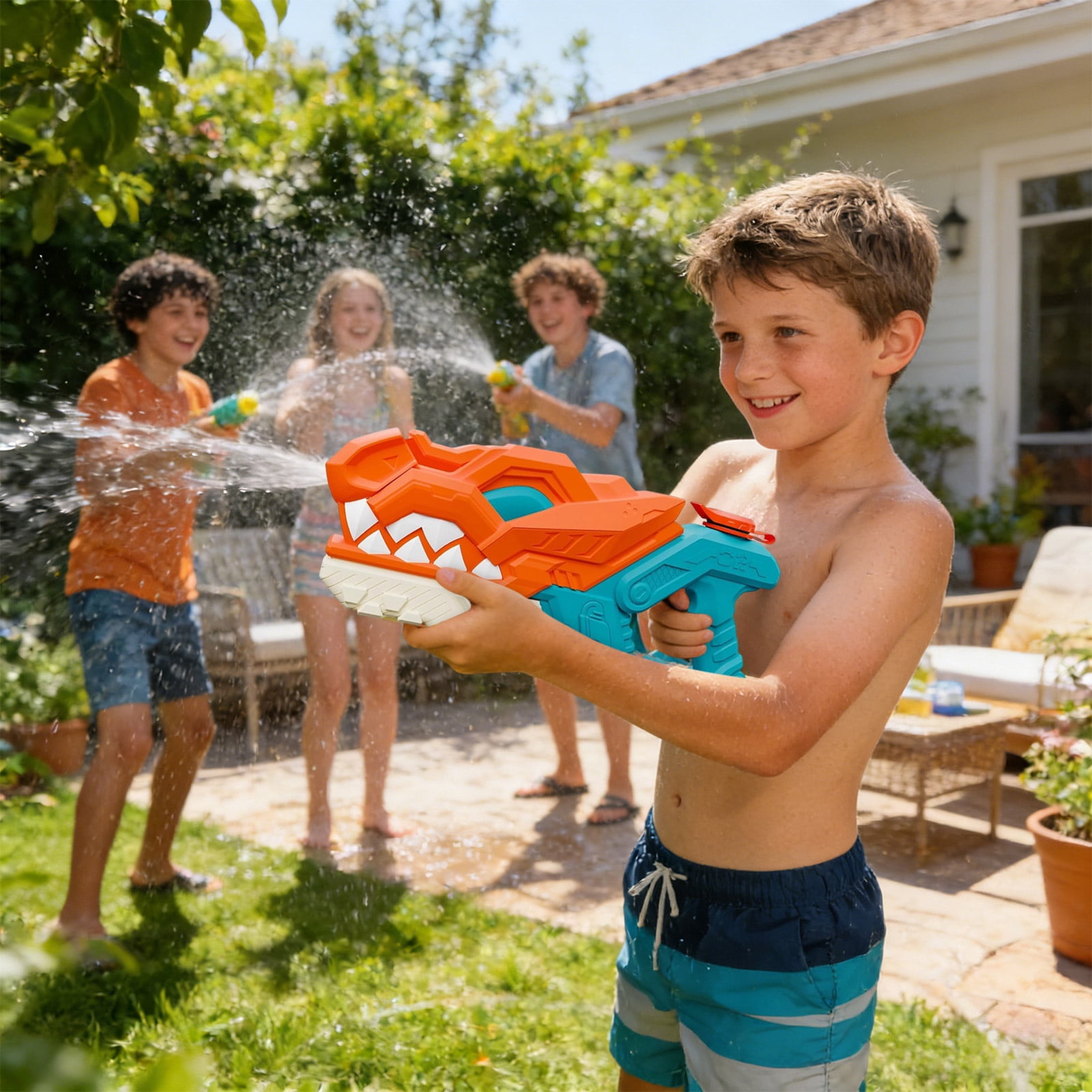 Water Fighting Summer Toys for Kids Ages 8-12,Water Gun for Kids, Squirt Guns Range Up to 32Ft Powerful Water Blaster for Summer Pool Beach Party Toys