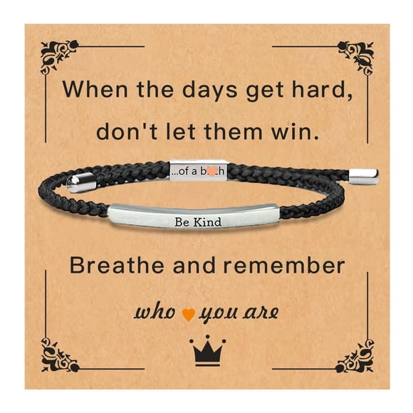 Pulsera FAOYUDAWEI Be Kind Tubo de Acero Inoxidable Ajustable