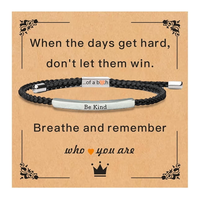 Pulsera FAOYUDAWEI Be Kind Tubo de Acero Inoxidable Ajustable